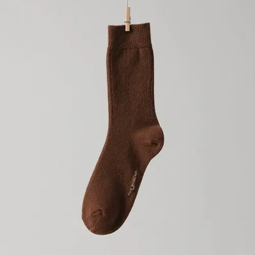 羊毛秋冬美拉德純棉中筒襪