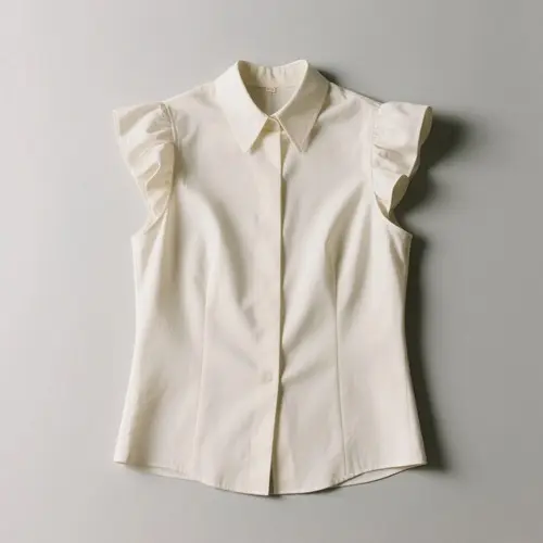 小飛袖襯衫無袖上衣